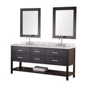 London 72" Double Sink Vanity Set, Espresso