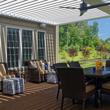 Expanded Outdoor Living with Large Deck and Equinox Adjustable Louvered Roof