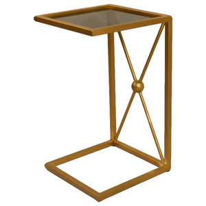 13 inches wide by 13 inches deep 25 inch Side Table Zafina 