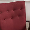 GDF Studio Suffolk French-Style Fabric Arm Chair, Deep Red