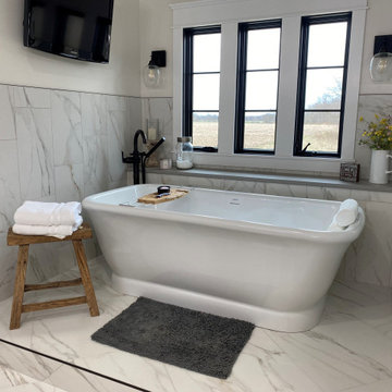 Contemporary Prairie  Master Bath