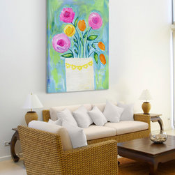 Flowers White Vase - Products