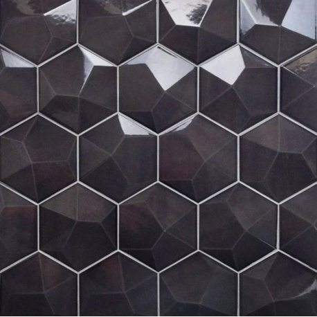 Ciner Brown 3D 2" Hexagon Polished Porcelain Mosaic, 100 Sq Ft.