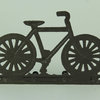 Rustic Brown Cast Iron Bicycle Key Holder Wall Hanging Set of 2