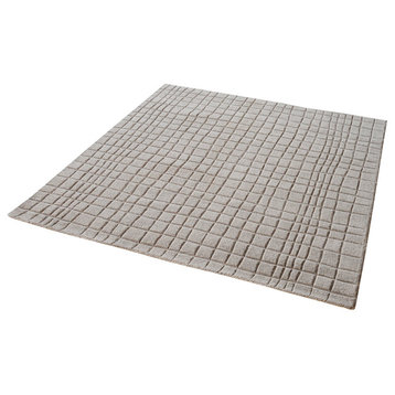 Dimond Blockhill Handwoven Wool Rug, Chelsea Gray, 6" Square