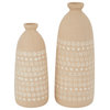 Rustic Beige Ceramic Vase Set 560058
