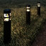 Solar Path Bollard Lights, Set of 8- 15.4" Stake Lighting by Pure Garden, Black