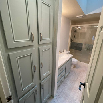 Bathroom Cabinet Refacing & Linen Closet Transformation | Brandon, FL