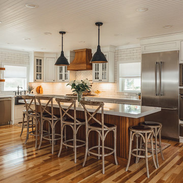 Custom Farmhouse Kitchen with Wood Accents