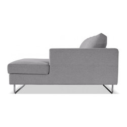 Asher Fabric Chaise Sectional - Sectional Sofas
