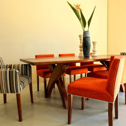 Walnut Bombala table and Franklin chairs - Dining Tables