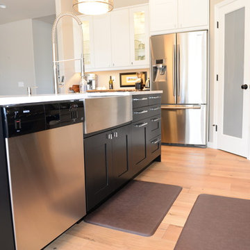 IKEA kitchen remodel with custom shaker style cabinet fronts