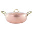 Rounded Copper Casserole with Lid, Copper, 1.4 Litre, 14cm