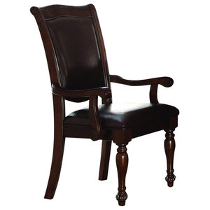 A R T Home Furnishings Old World Upholstered Back Arm Chair