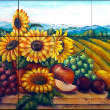 Rita Broughton - Kitchen Backsplash Tile Murals