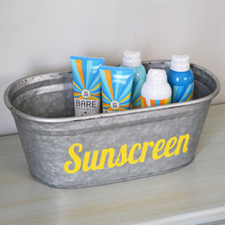 Sunscreen Galvanized Storage Tub - Products
