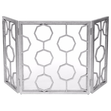 Doheny Fire Screen, Silver