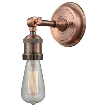 Innovations Bare Bulb 1-Light Sconce, Antique Copper