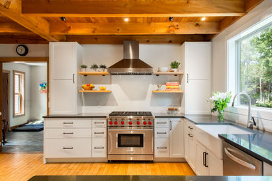 Transitional kitchen photo in Burlington