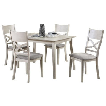 Lexicon Anderson 5 Piece Wood Dining Set in Antique White