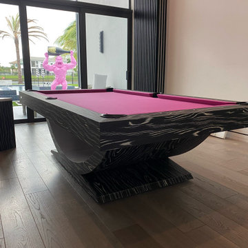 Theseus Pool Table - Custom Pink Zebra