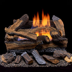 18" Vent Free Gas Log Set With Remote Control - Heating And Cooling