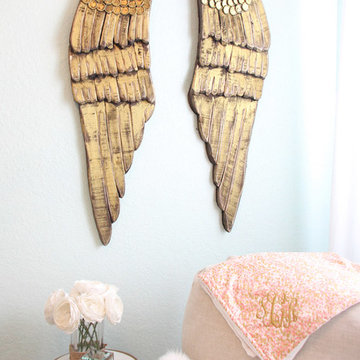 Scarlett's Coral, Aqua, and Gold Vintage Lace Nursery