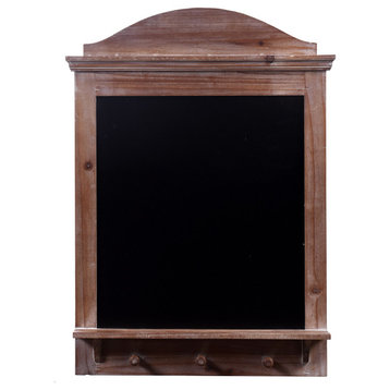 Wall Memo Board Chalkboard With Hanging Storage Capabilities Black, Natural