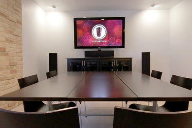 Large Rectangular Conference Table with Iron Base
