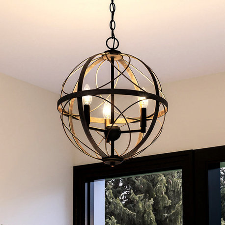 Luxury Farmhouse Chandelier, Olde Bronze