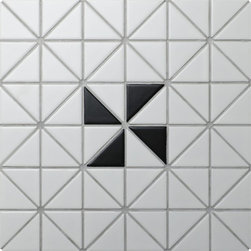 Windmill Series: A Dynamic Triangle Tile - TR2-SW-MW-B - Mosaic Tile