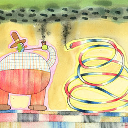 Smokers - Original Watercolor - Drawings And Illustrations
