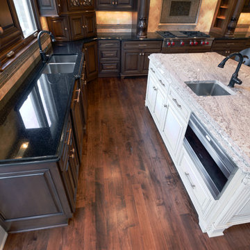 Black Galaxy granite & Silver Persa granite