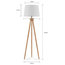 Lavish Home Tripod Floor Lamp, Modern Wood