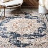 Transitional Cottage 7' Square Sapphire Area Rug
