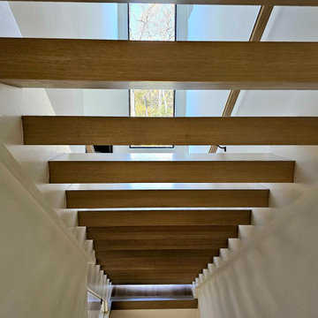Project #111 | Open-Riser Staircase with Glass Panel Detail