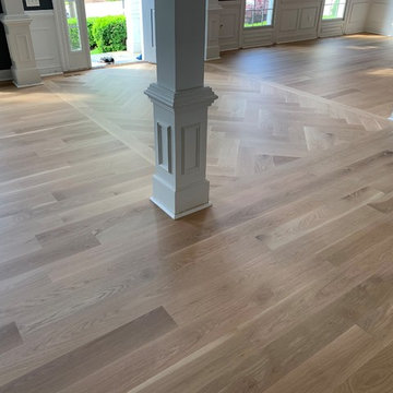 6" Wide White oak Herringbone
