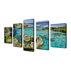 Ready2HangArt - Ready2hangart Chris Doherty 'Seaglass III' 5-piece Canvas Wall Art - Prints And Posters
