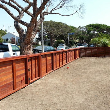 Mar Vista - Clear Redwood Fence w/ Automatic Driveway Gate