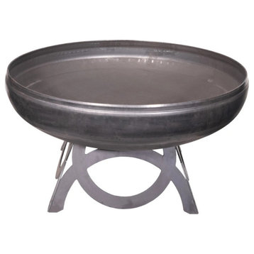 Ohio Flame Liberty Round Steel Fire Pit, 24" Round, Curved Base