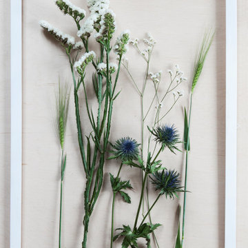 Skandinavisches Wohnzimmer: Moodboard Blumen