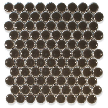 Queens 1" Penny Round Mosaic Tiles - Geckos, 1 Sq Ft