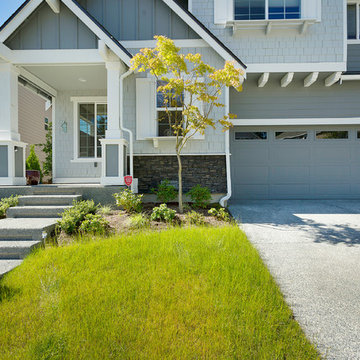 Eye level with green landscaping