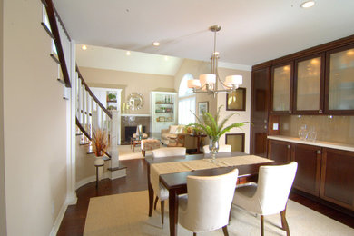 Trendy dining room photo in Orange County