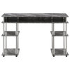 Designs2Go No Tools Student Desk in Gray Faux Marble Wood Finish