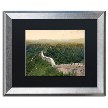 Philippe Hugonnard 'Great Wall IV' Art, Silver Frame, Black Matte, 20"x16"