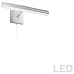 Dainolite - 20W Picture Light With Frosted Glass, Satin Chrome - 20W Satin Chrome with Frosted Glass Diffuser