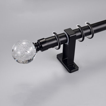 QYR92 1-1/8" New Style Crystal Ball Finial Aluminum Alloy Single Double Curtain
