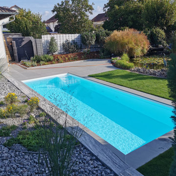 NIVEKO Polystone Invisible 8,00 x 3,00 x 1,50 m mit treppe Modern