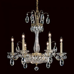 Schonbek Fontana Luce 6 Light Crystal Chandelier in Crystal Traditional style - Lighting